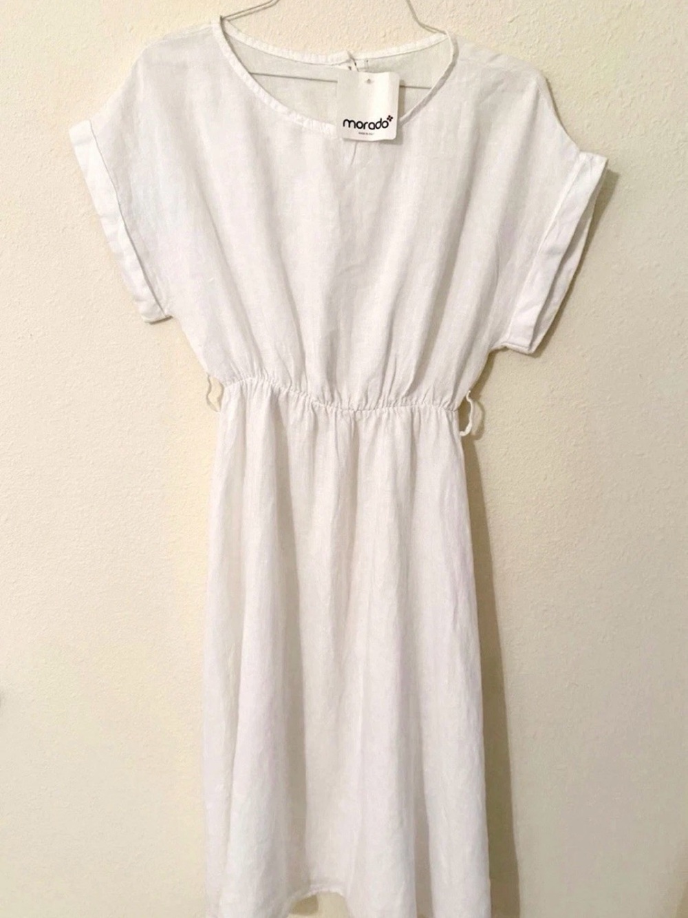 Lagenlook,Coastal Grandmillennial Resortwear Morado  Linen Dress Made In Italy